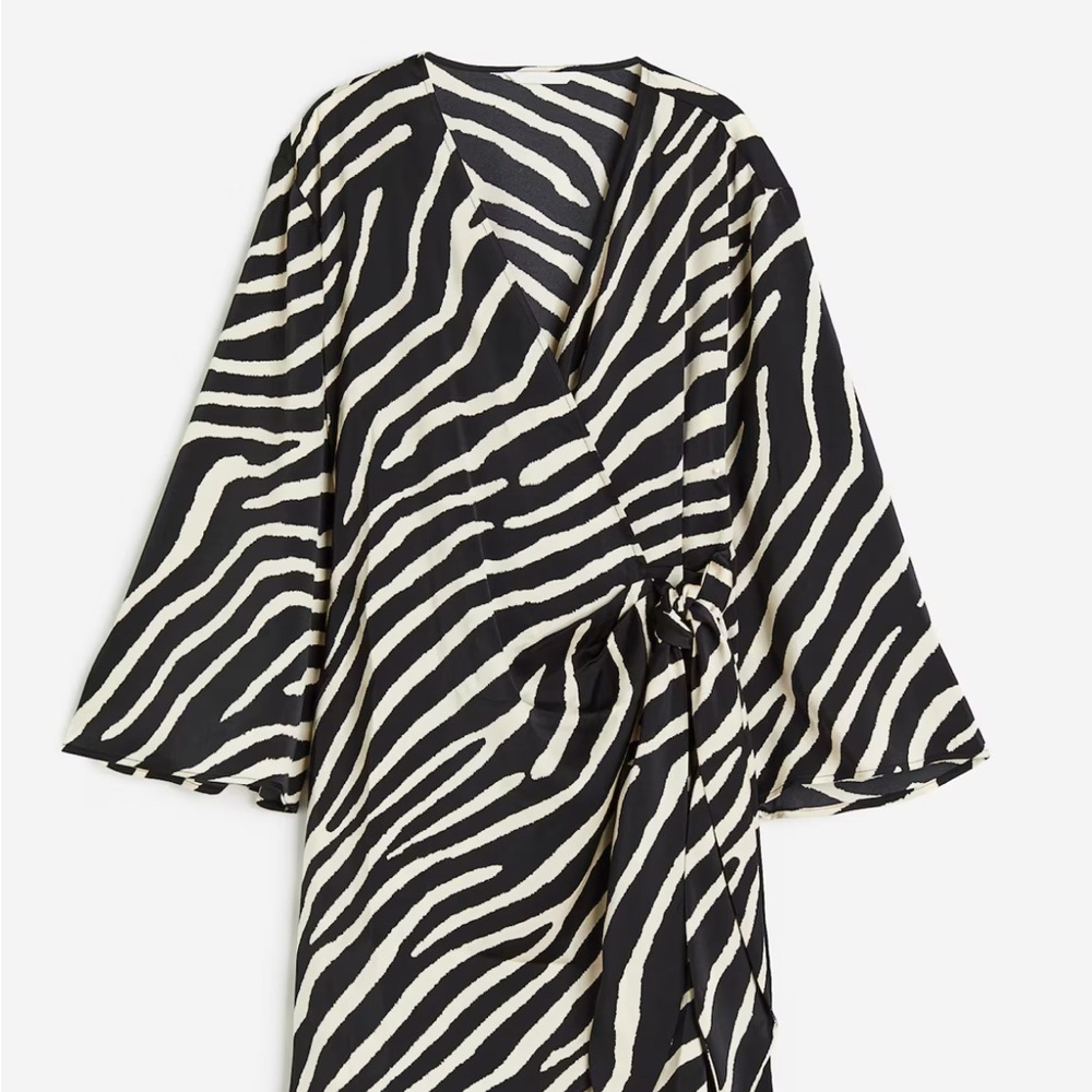 Zebra Print Wrap Dress size S